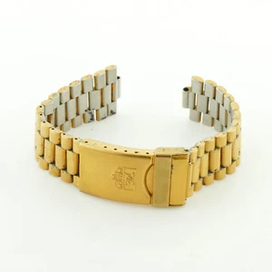 TAG HEUER 2000 SERIES 368/3 18K GOLD PLATED S.S. MENS FULL BRACELET - Picture 1 of 5