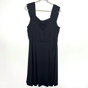 Jessica London Black Sleeveless Fit & Flare A-Line Midi Dress Plus Size 20 - Picture 1 of 11