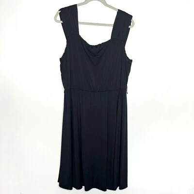 Jessica London Black Sleeveless Fit & Flare A-Line Midi Dress Plus Size 20 - Image 1 of 4