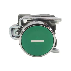 XB4-BA3311 Push button metal XB4,Green 22mm spring return marked I 1NO XB4BA3311 - Picture 1 of 7