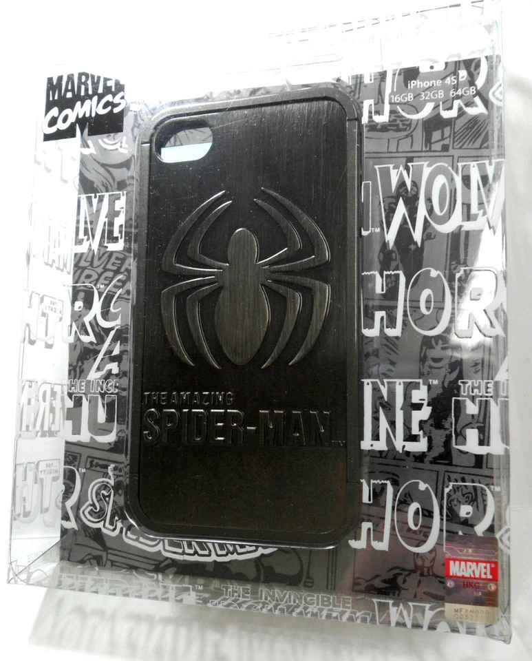 MARVEL SPIDERMAN, Funda Electro-Enchapada 3D iPhone 4/4S, Auténtica, 86 Hero, NUEVA Foto 1 de 4