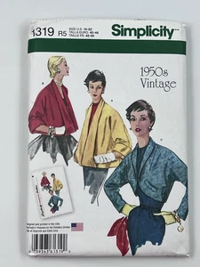 SIMPLICITY PATTERN 1950'S VINTAGE 1319 R5 SIZE 14-22 MISSES JACKETS NEW UNCUT - Foto 1 di 7