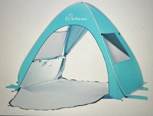 WolfWise Pop Up Strandzelt Sonnenschutz Regenschirm Sofortschutz UPF 50+ Spielhaus - Bild 1 von 24