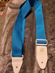 Guitar Strap Ernie Ball Polypropylene Teal And White 5349 - Picture 1 of 6
