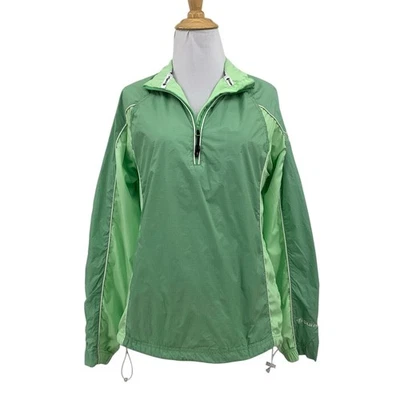 Chaqueta cortavientos Sunice para mujer M mediana verde clima cuarto cremallera nailon *LOGOTIPO Foto 1 de 4