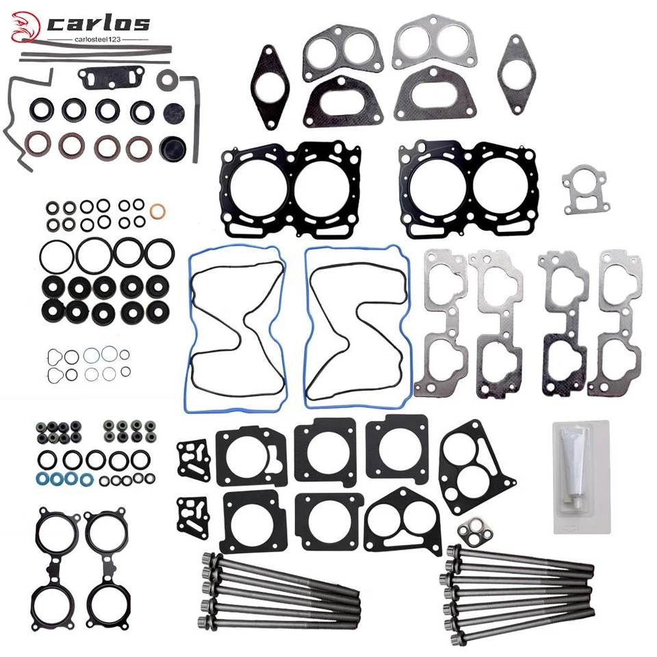 Juego de pernos de junta de culata 04-11 para Subaru Impreza Forester Outback 2,5 L SOHC EJ25 Foto 1 de 4