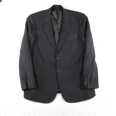 Vintage GIORGIO ARMANI Made In Italy 2 Button Textured Black Blazer Size 54 - Image 1 of 4