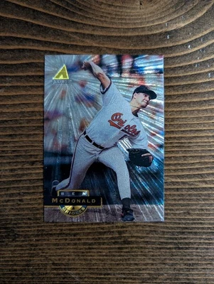 Inserto de colección del museo Pinnacle Ben McDonald 1994 #184. Orioles de Baltimore. Nm+ Foto 1 de 2