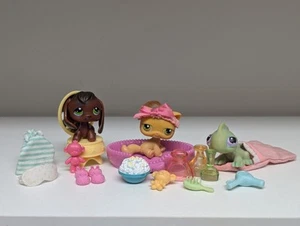 Littlest Pet Shop Bedtime Blast Beagle #77 Hund Katze Leguan #29 #78 Kurzhaarkatze - Bild 1 von 10
