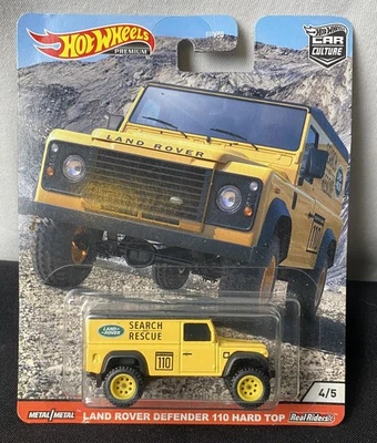 2020 Hot Wheels Premium Car Culture 4/5 Land Rover Defender 110 Hard Top New - Image 1 of 2