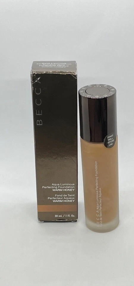 BNIB BECCA AQUA LUMINOUS PERFECTING FOUNDATION 30ml WARM HONEY 2M - Image 1 of 1