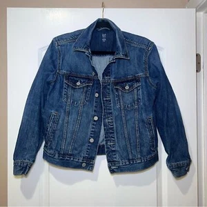 GAP Kids Unisex Cute Long Sleeve Blue Denim Jean Jacket Great Condition Size XXL - Picture 1 of 9