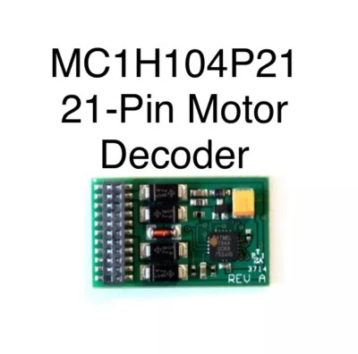 Decodificador de motor Soundtraxx MC1H104P21 DCC 21 pines 4 funciones NUEVO 2024 ~ 852005 Foto 1 de 2