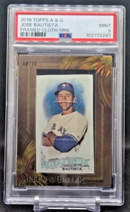2016 Topps Allen & Ginter Framed Cloth Mini Jose Bautista #8/10 PSA Mint 9 - Picture 1 of 2