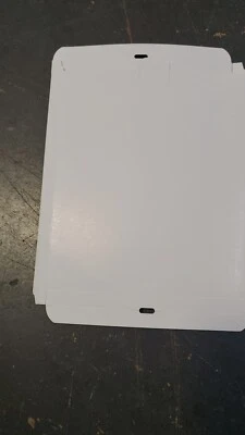 Set of 9 white chipboard boxes 12 by 8 1/8 by 3/4 - Image 1 of 3