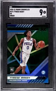 2020-21 Panini Chronicles Xr Green Tyrese Maxey #271 Rookie RC SGC 9