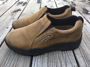 Roper Performance Brown Slip On Leather Shoes Size 8.5 Men’s - Picture 1 of 12
