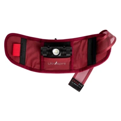 UltrAspire Lumen Ally Waist Light Belt,Trail Running, Burgundy, OS