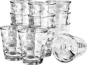 12x stapelbare 300ml Trinkgläser [ in Diamant Optik ] Wasserglas Saftglas Set - Bild 1 von 6