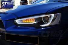 3D Neon LED DRL Projector Headlights for 07-17 Mitsubishi Lancer CJ EVO X VRX