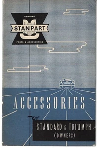 Standard Triumph Stanpart Accessories 1955-56 UK Market Sales Brochure - Picture 1 of 2