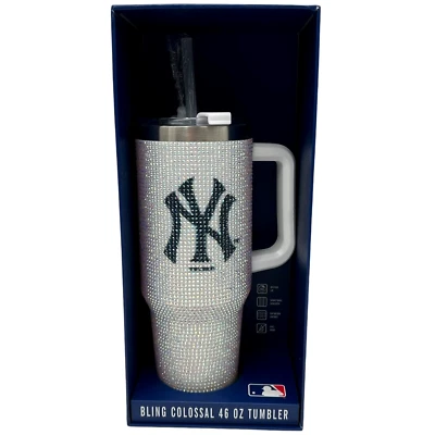 MLB Stainless Steel Bling Colossal Tumbler 46oz Rhinestone Embellished BPA Free - Image 1 of 4