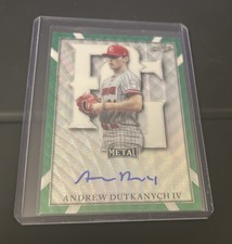 2021 Leaf Perfect Game Metal Green Wave Andrew Dutkanych IV Auto ROOKIE #1/4