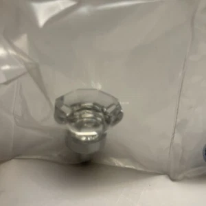 Emtek 86010US26 Old Town Glass 1” Cabinet Knob- Clear Pull Polished Chrome - Picture 1 of 6