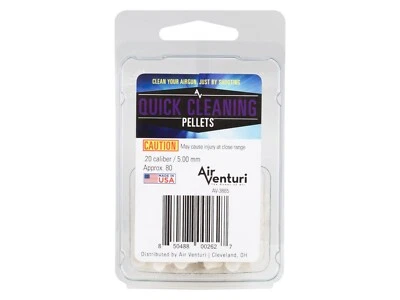 AIR VENTURI 80 Count Quick Cleaning Airgun Pellets 5mm .20 Caliber MADE IN USA