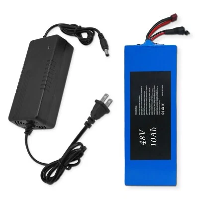 48V 10Ah Lithium Li-ion Rechargeable Battery & Charger for Ebike Bicycle Scooter - Image 1 of 4