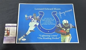 Lenny Moore Signed 11x14 Photo Baltimore Colts JSA - Picture 1 of 3