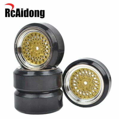 1/10 RC Drift Car Wheel Rim Hard Tires for Tamiya TA03F Pro TT02 HPI MST Traxxas - Image 1 of 4