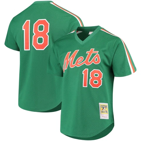 New York Mets Darryl Strawberry Mitchell & Ness Green 1988 Authentic BP Jersey Cover