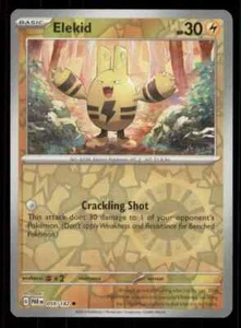 Elekid SV04: Paradox Rift #059/182 Common Reverse Holo Pokemon Pack Fresh Mint - Picture 1 of 2