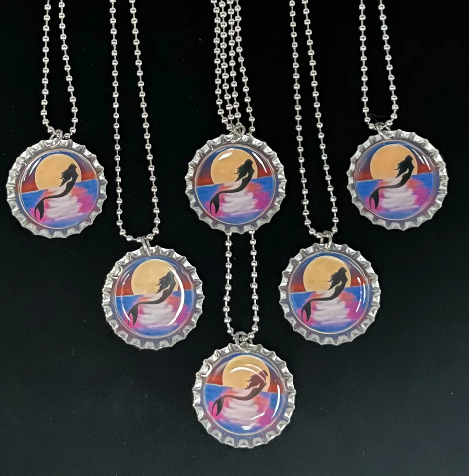 Favores de fiesta de sirena / La Sirenita / 6 collar de sirena / suministros de fiesta Foto 1 de 1