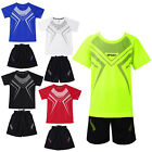 Kids Sport Top Shorts Set Soccer Basketball Running Jersey Sportswear Outfit