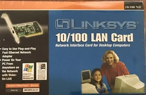 Linksys EtherFast PCI Adapter 10/100 Ethernet LAN Card LNE100TX Version 5.1 NEW - Picture 1 of 3