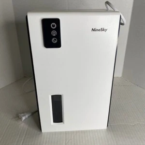 NineSky CT2 Dehumidifier 95 oz White Auto Shutoff Anti Spill Night & Day Lights - Picture 1 of 4