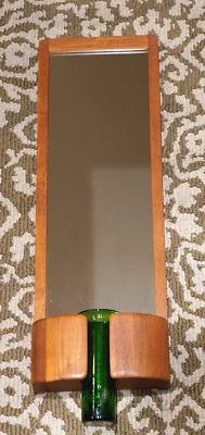 Mid Century Danish Modern Teak Mirror Jacob Hermann For Randers Mobelfabrik - Image 1 of 4