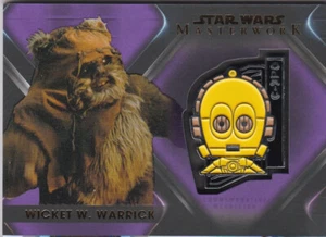 2021 Star Wars Masterwork CM-WC Wicket W. Purple Character Medallion Card 15/50 - Picture 1 of 1