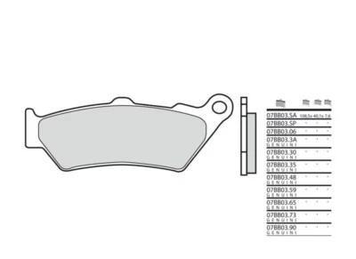 Plaquettes frein moto avant BREMBO Honda CB500 de 1994 à 1996 07BB03LA - Photo 1/2