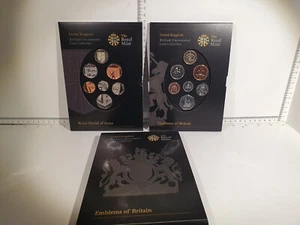 (L1046) 2008 Royal Shield of Arms/Emblems of Britain BUNC Münzen 2er Pack. - Bild 1 von 4