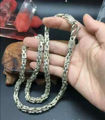 Raro Chino Miao Tibetano Plata Hecho a Mano Collar Joyería Regalo Noble Foto 1 de 4