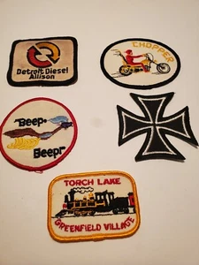 Five Vintage Detroit Diesel 70s Chopper Road Runner Greenfield Village Patches - Picture 1 of 7