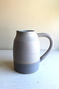 Beanpole Pottery Pitcher Hand Made Gray Putty Hand Thrown Jug Elegant 6 in tall - Picture 1 of 9