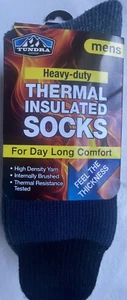 Men’s Tundra Outdoor Thermal Insulated Socks NAVY 1 Pair Shoe Sz 8-12 Heavy Duty - Picture 1 of 12