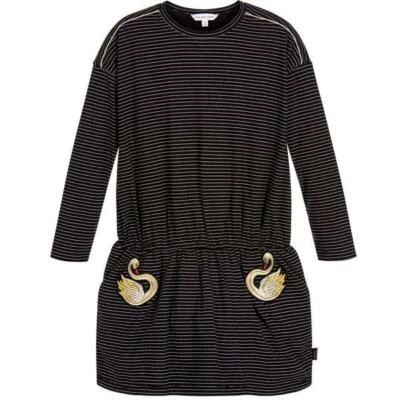 Little Marc Jacobs Swan Striped Dress SZ 12+ 12 11  - Image 1 of 2