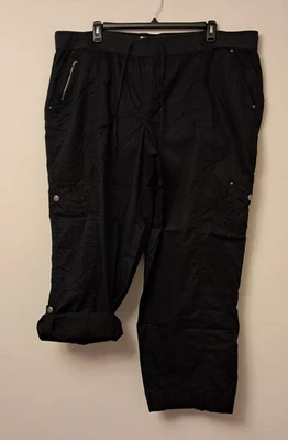 Pantalones de carga convertibles 100 % algodón Bug 28 W de moda vintage trabillas para cinturón Foto 1 de 4