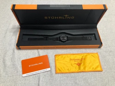 Stuhrling 734L 03 Lady Castorra Diamond Accent Ultra Slim All Black Womens Watch - Image 1 of 4