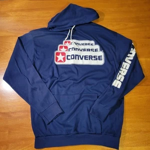 Vintage 80s Converse Hoodie w/ Arm Hit Larry Bird Era Made In USA XL  - Picture 1 of 6